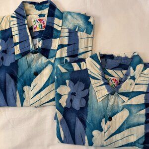 JAMS WORLD Pair of Aloha shirts, Men's large, "Veranda" great condition